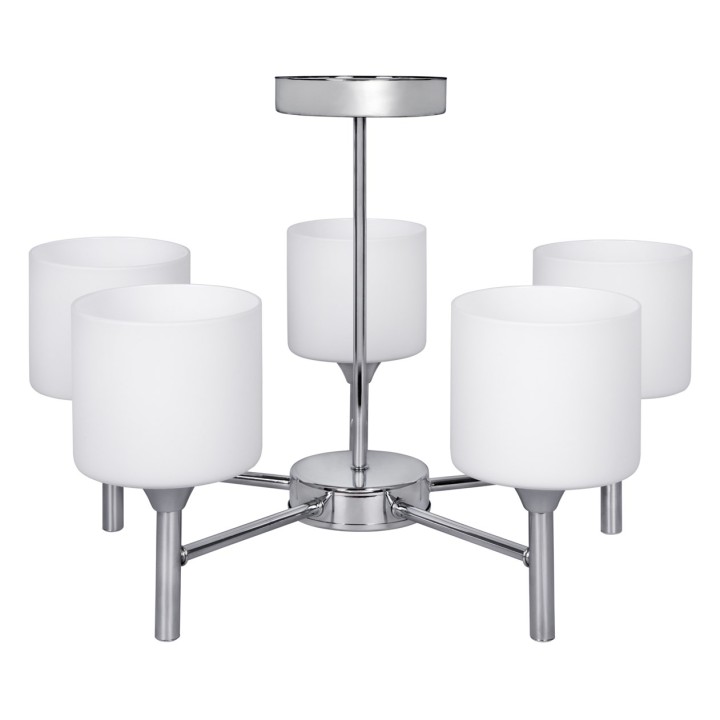 Lampada a sospensione plafoniera classica Activejet MIRA Chrome 5xE27 per soggiorno