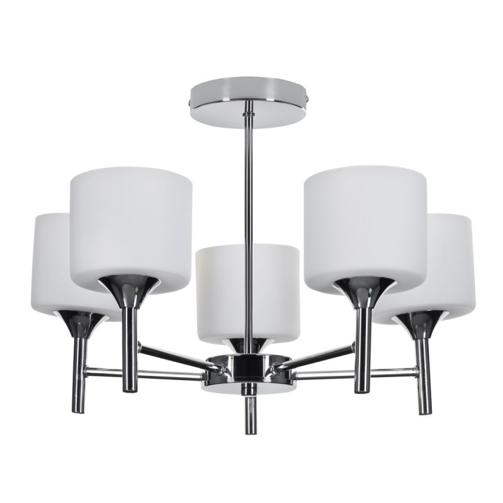 Lampada a sospensione plafoniera classica Activejet MIRA Chrome 5xE27 per soggiorno