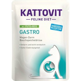 KATTOVIT Feline Diet Gastro tacchino con riso - cibo umido per gatti - 85g