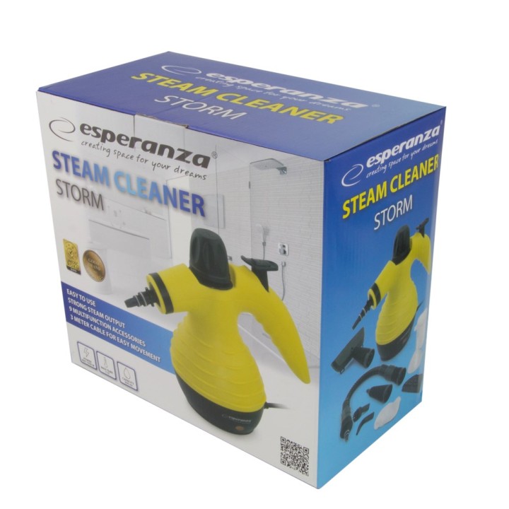 Esperanza EHS001 Pulitore a vapore 0.35L nero giallo 900W