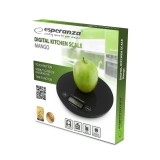 Esperanza EKS003K Bilancia da cucina nera rotonda da bancone bilancia elettronica
