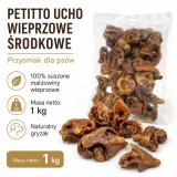 PETITTO orecchio di maiale medio Mono - snack per cani - 1 kg