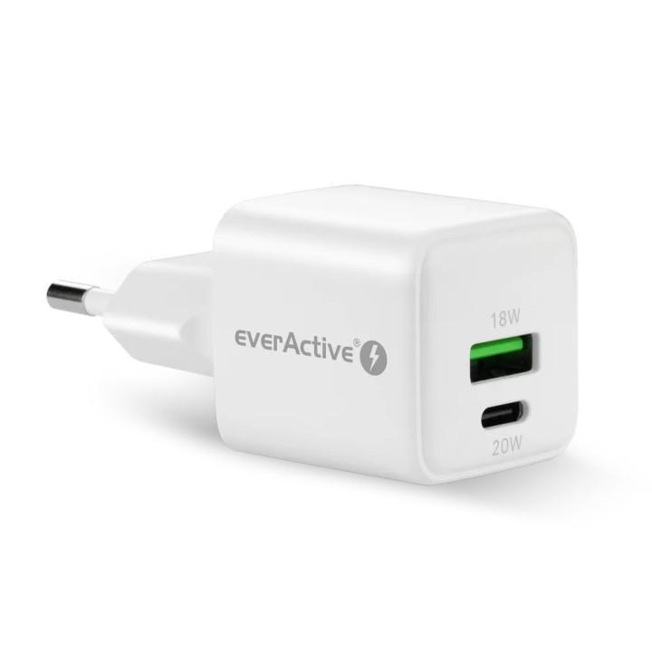 Caricabatterie 1 x USB 1 x USB-C Quick Charge 3.0 20W bianco