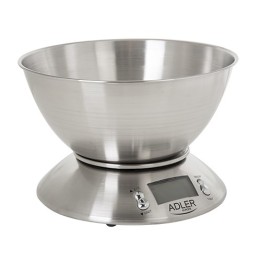 Adler AD 3134 bilancia da cucina elettronica acciaio inox rotonda
