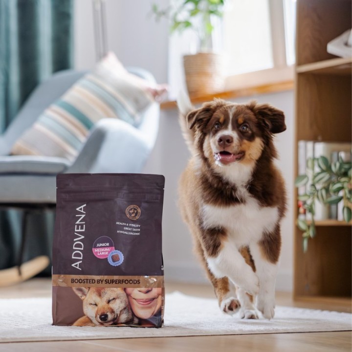 ADDVENA Boosted by superfoods Junior Medium/Large Manzo - cibo secco per cani - 10kg