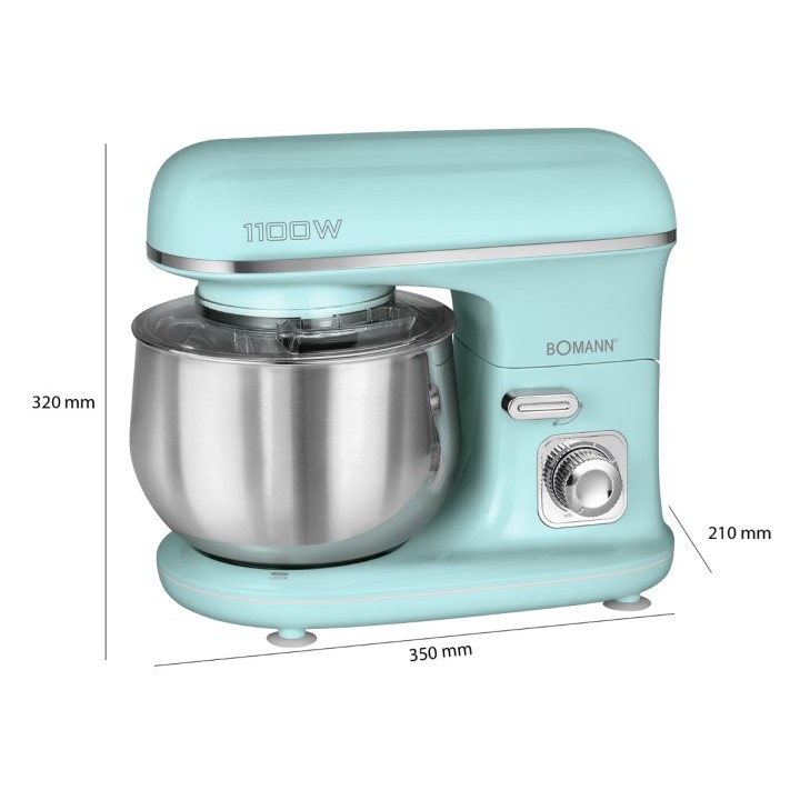 Bomann KM 6030 CB Robot da cucina 1100 W 5 L colore menta