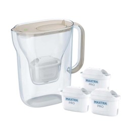 Brita Brocca filtrante Style Essential + 3 cartucce filtro Maxtra Pro Pure Performance (beige)