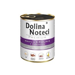 DOLINA NOTECI Premium Ricco di coniglio con mirtilli rossi - Cibo umido per cani - 800 g