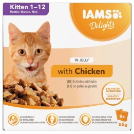 IAMS DELIGHTS Kitten in Jelly box – cibo umido per gatti – 8x85g