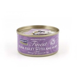 FISH4CATS Filetto di tonno con acciuga - cibo umido per gatti - 70g
