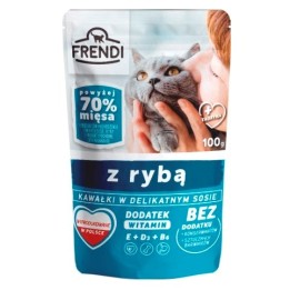 FRENDI Pezzi in salsa con pesce - cibo umido per gatti - 100 g