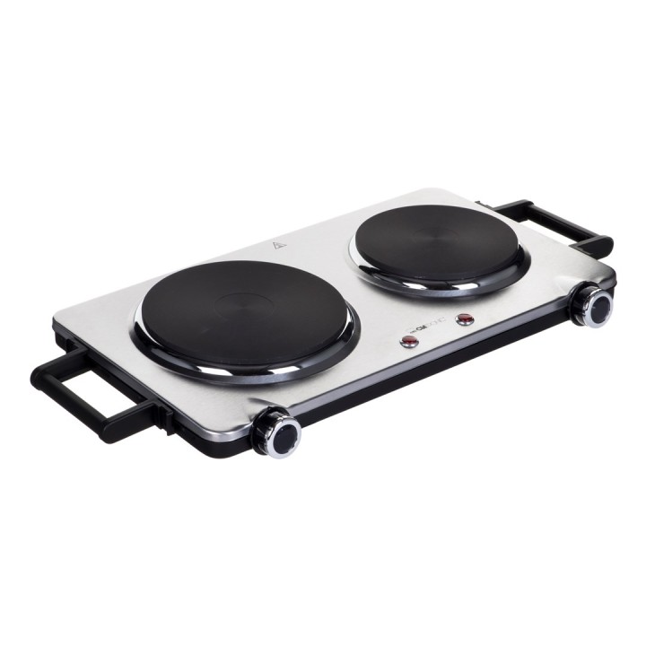 Clatronic DKP 3668 E Nero Acciaio inossidabile Piastra sigillata da banco 2 zona(e)