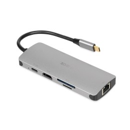 Hub interfaccia iBox IUH3RJ4K USB Type-C 5000 Mbit/s argento