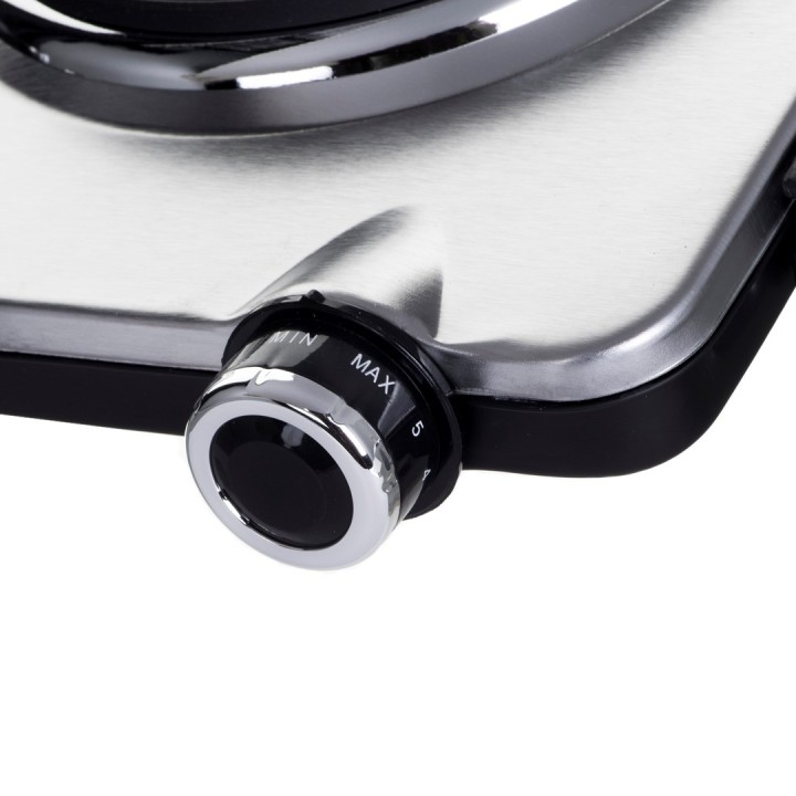 Clatronic DKP 3668 E Nero Acciaio inossidabile Piastra sigillata da banco 2 zona(e)