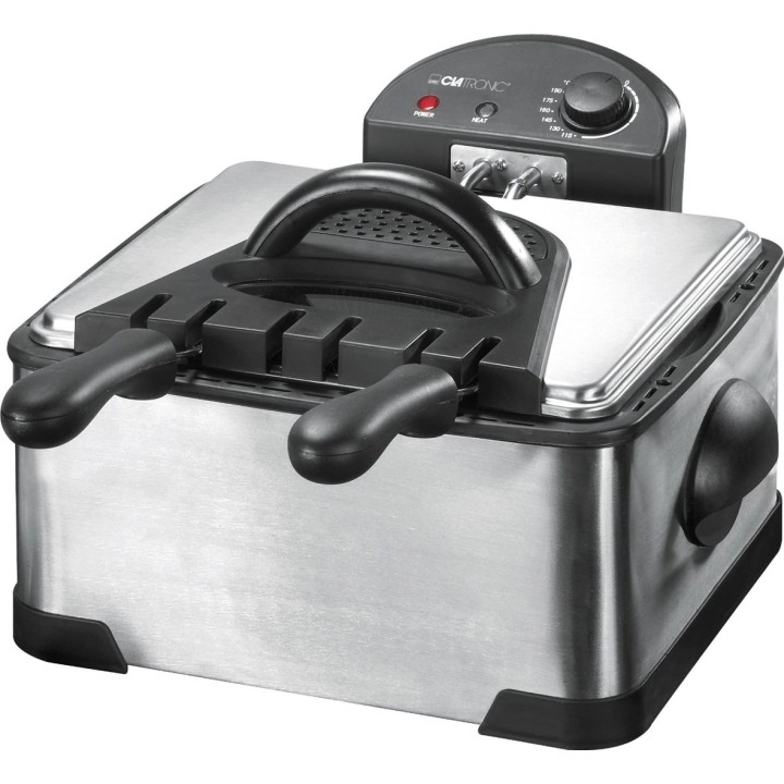 Clatronic FR 3195 Friggitrice 4 L 2000 W Nero Acciaio inossidabile