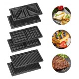Clatronic ST/WA 3670 Tostapane sandwich 800 W Nero Acciaio inossidabile