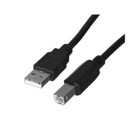 Lanberg CA-USBA-10CC-0018-BK USB cavo USB 2.0 1.8 m USB B nero