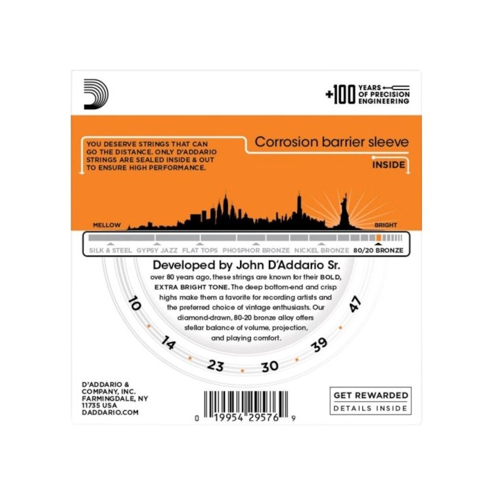 D'Addario EJ10 - Corde chitarra acustica (10-47)