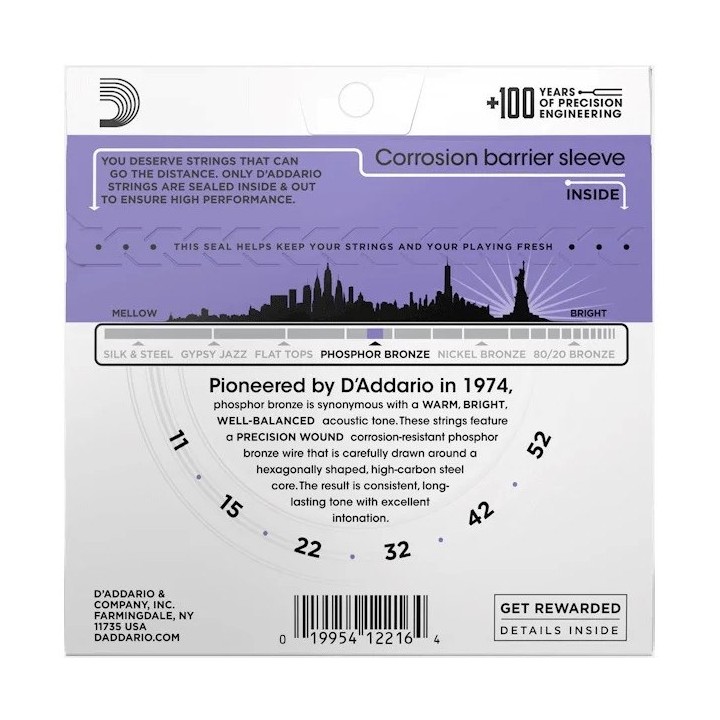 D'Addario EJ26 - Corde chitarra acustica (11–52)