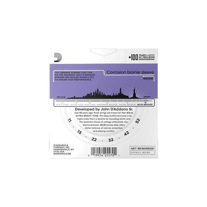 D'Addario EJ13 - Corde per chitarra acustica (11-52)