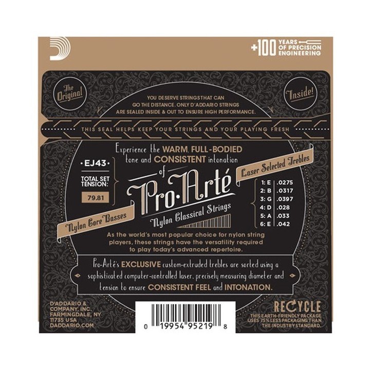 D'Addario EJ43 Pro-Arté Carbon - corde per chitarra classica