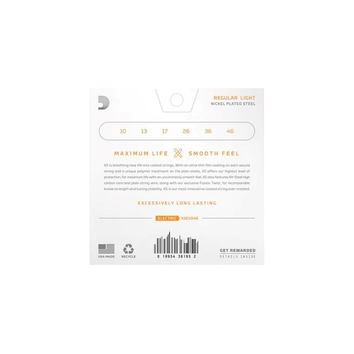 D'Addario XS Corde per chitarra elettrica Regular Light (10-46)