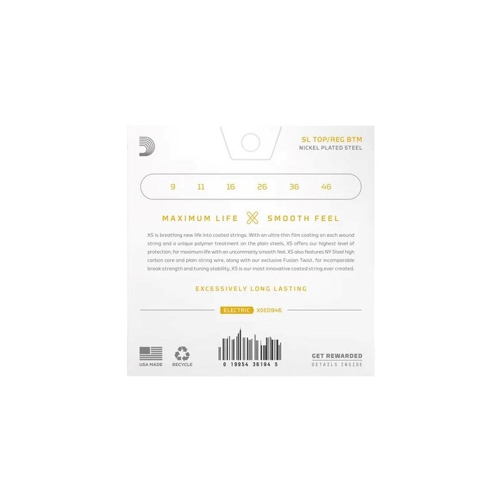 D'Addario XS Corde per chitarra elettrica Super Light (9-46)