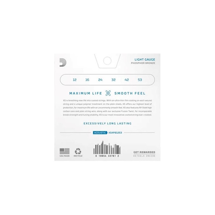 D'Addario XSAPB1253 - Corde chitarra acustica (12-53)