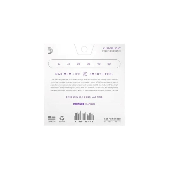 D'Addario XSAPB1152 - Corde chitarra acustica (11-52)