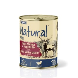 NATURAL Manzo con cervo e zucca - cibo umido per cani - 800g