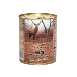O'CANIS Cibo umido per cani in scatola - cervo con grano saraceno- 800 g