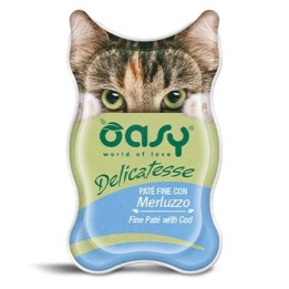 OASY Delicatesse Fine paté con merluzzo - cibo umido per gatti - 85g