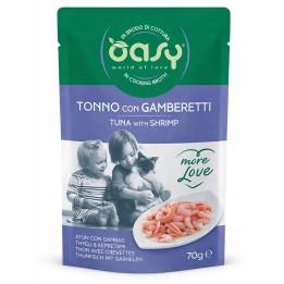 OASY More Love Tonno con gamberetti - cibo umido per gatti - 70g