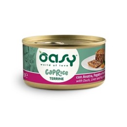 OASY Caprice Terrines con fegato di anatra e verdure - cibo umido per gatti - 85g