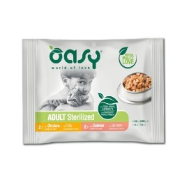 OASY Chunks in gravy Multipack Selezione sterilizzata - cibo umido per gatti - 4x85g