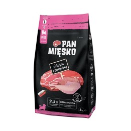 PAN MIĘSKO Cucciolo vitello con quaglia L - cibo secco per cani - 3kg
