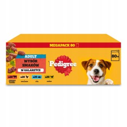 PEDIGREE Selezione Adult di gusti in gelatina - cibo umido per cani - 80x100g