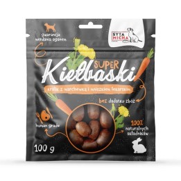 SYTA MICHA Great salsicciotti con coniglio carota e tarassaco - snack per cani - 100g