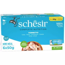 SCHESIR Tonno in gelatina - cibo umido per gatti - 6x50g