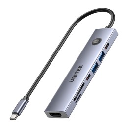 UNITEK USB-C 7 in 1 PD 100W HDMI 2.0 hub con interruttore on/off