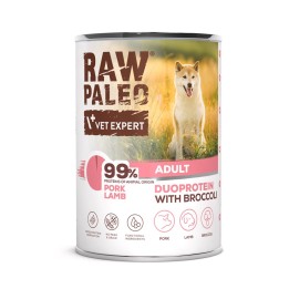 VETEXPERT Raw Paleo Duoprotein Maiale & Agnello Adult - cibo umido per cani - 400g