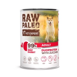 VETEXPERT Raw Paleo Duoprotein Manzo & Coniglio Adult - cibo umido per cani - 400g