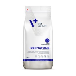 VETEXPERT Dieta Veterinaria Dermatosis Cane Salmone & Patata - cibo secco per cani - 12 kg
