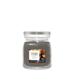 Yankee Candela Crackling Embers candela di cera Cilindro Legno Grigio 1 pz