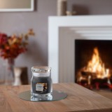 Yankee Candela Crackling Embers candela di cera Cilindro Legno Grigio 1 pz