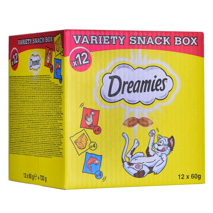 DREAMIES Scatola snack assortita - snack per gatti - 12x60 g