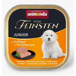 ANIMONDA Vom Feinsten Junior Pollame e cuore di tacchino - cibo umido per cani - 150g