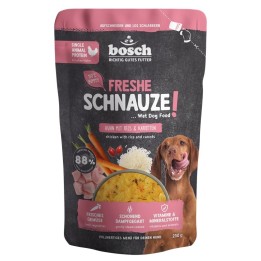 BOSCH Freshe Schnauze con pollo riso e carote mono – cibo umido per cani – 250g