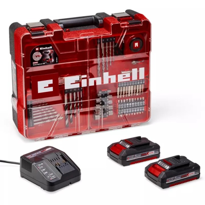 Einhell TE-CD 18/2 18750 RPM Keyless 1.45 kg Nero Rosso