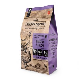 WIEJSKA ZAGRODA Pollo e Anatra - cibo secco per gatti - 5 kg